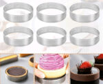 Forme tarta, inox 6 buc,8 cm×2cm inaltime