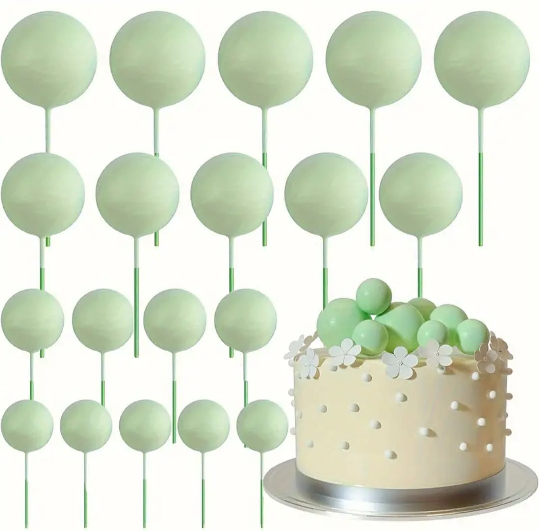 Sfere, non alimentare, verde deschis, 20 buc
