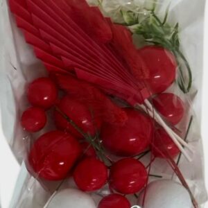 Sfere,bile non alimentare, Rosu +Frunze decor