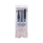 SPATULE INOX  ,SET 3,CU MANER ACRIL