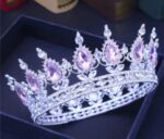 Coronita decor, MOV /LILA auriu, diametru 12, 5 cm