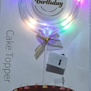 Toper, Happy Birthday auriu ,cu buton led