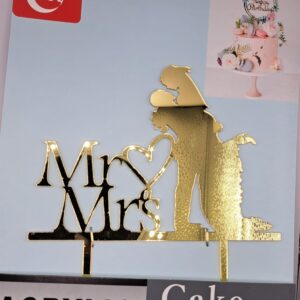 Toper Mr&Mrs, acril, auriu , nr 7