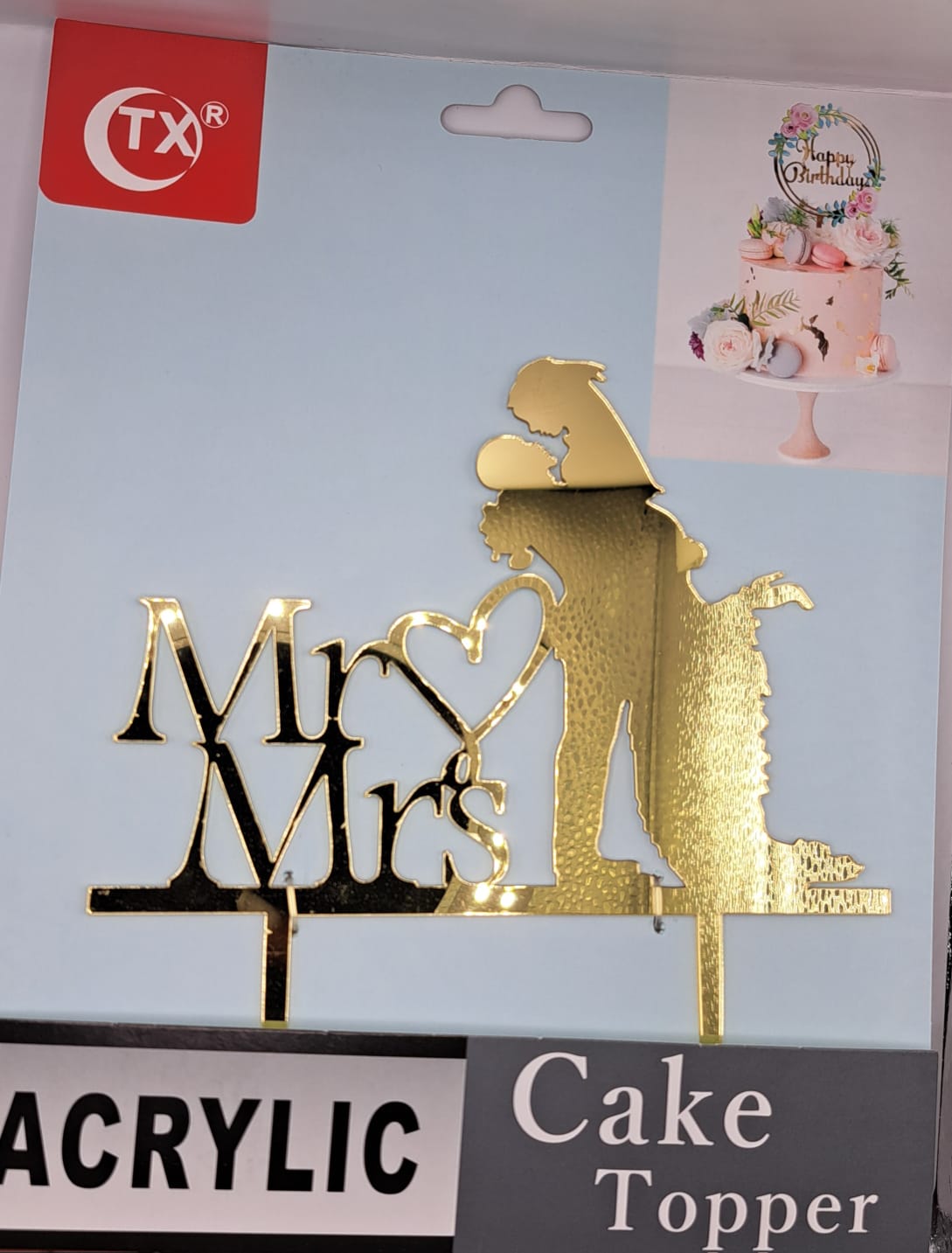 Toper Mr&Mrs, acril, auriu , nr 7