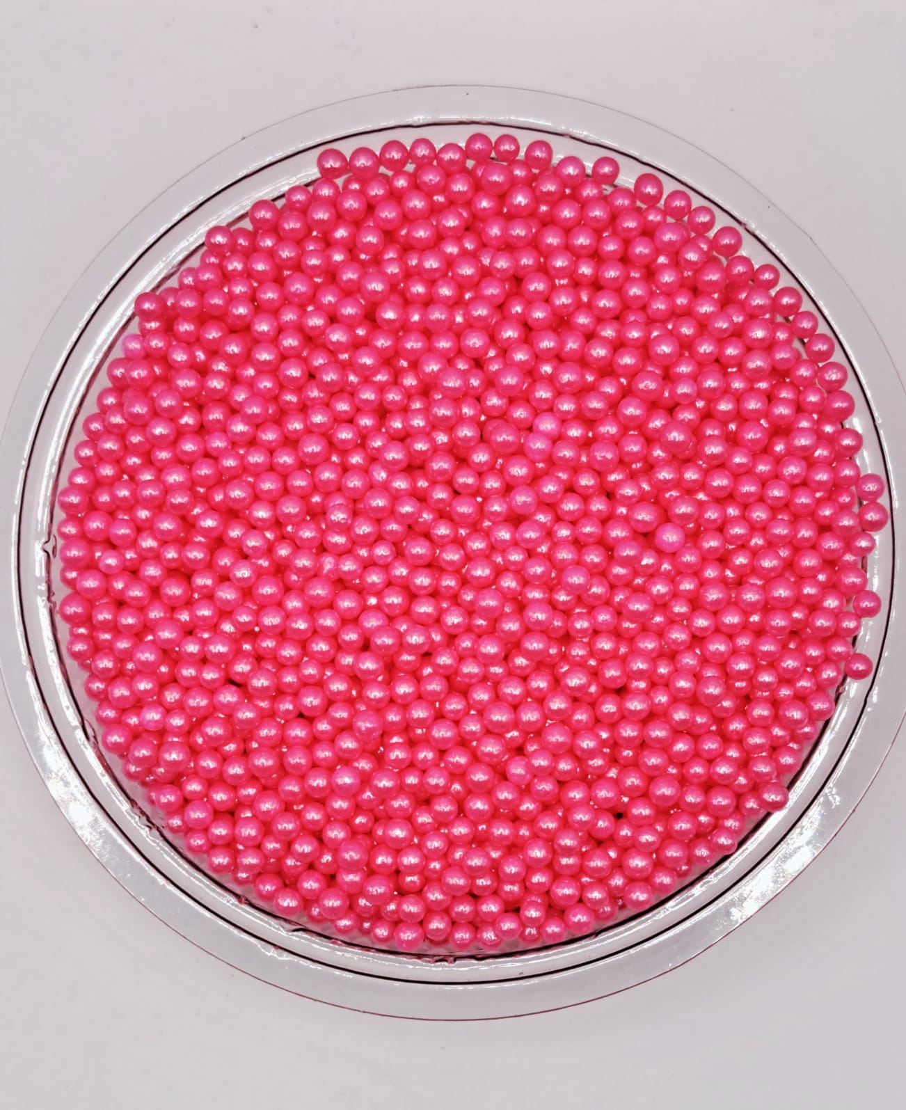 Perle comestibile, Roz fucsia 2 mm, 50 gr