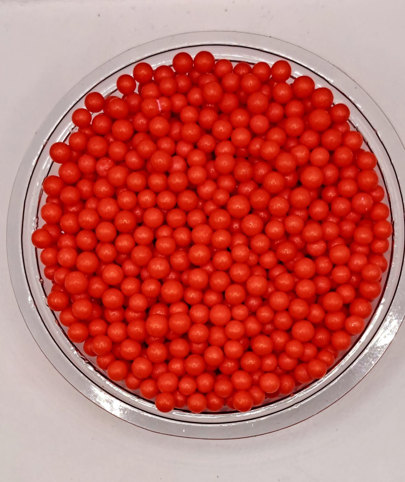 Perle comestibile, Rosu , 3 mm, 50 gr