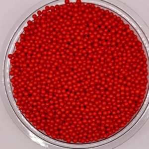 Perle comestibile, Rosu , 1 mm, 50 gr