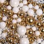 Perle comestibile, Alb-Auriu gold, 50 gr