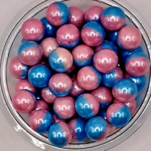 Perle comestibile, roz-albastru, 10 mm, 50 gr