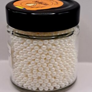 Perle comestibile, Alb perlat, 90 gr, 3 mm