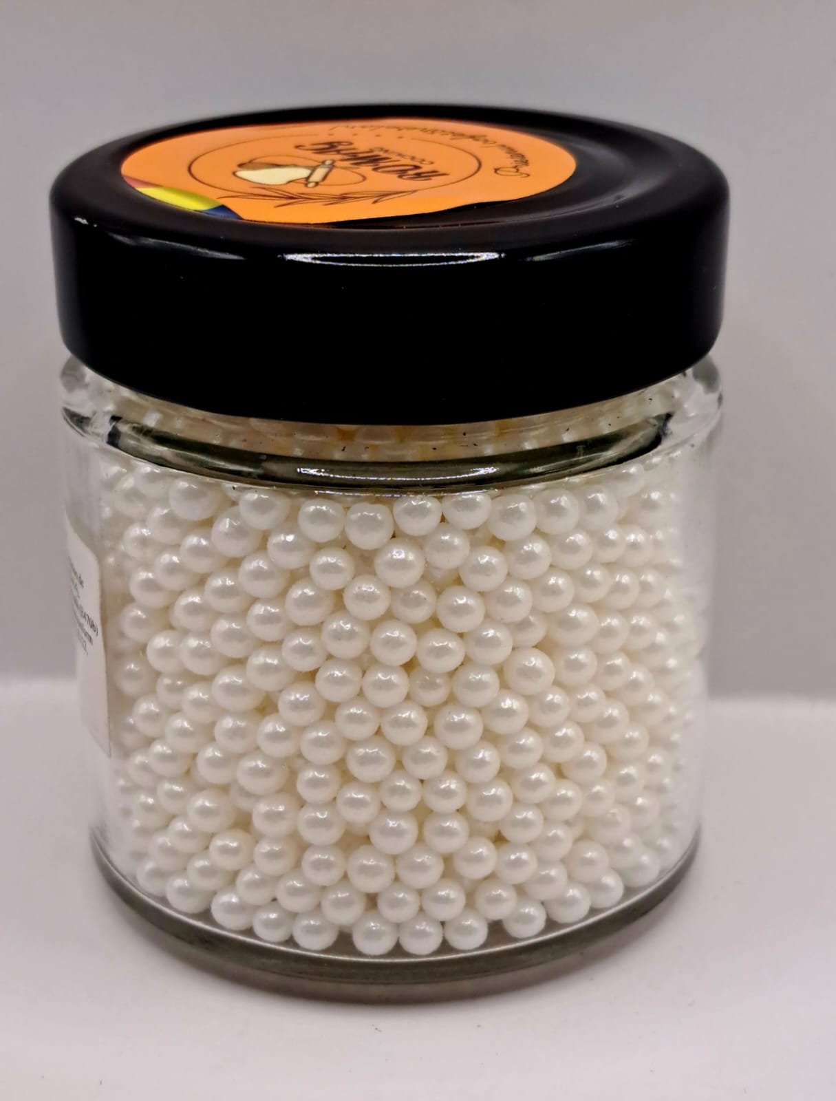 Perle comestibile, Alb perlat, 90 gr, 3 mm