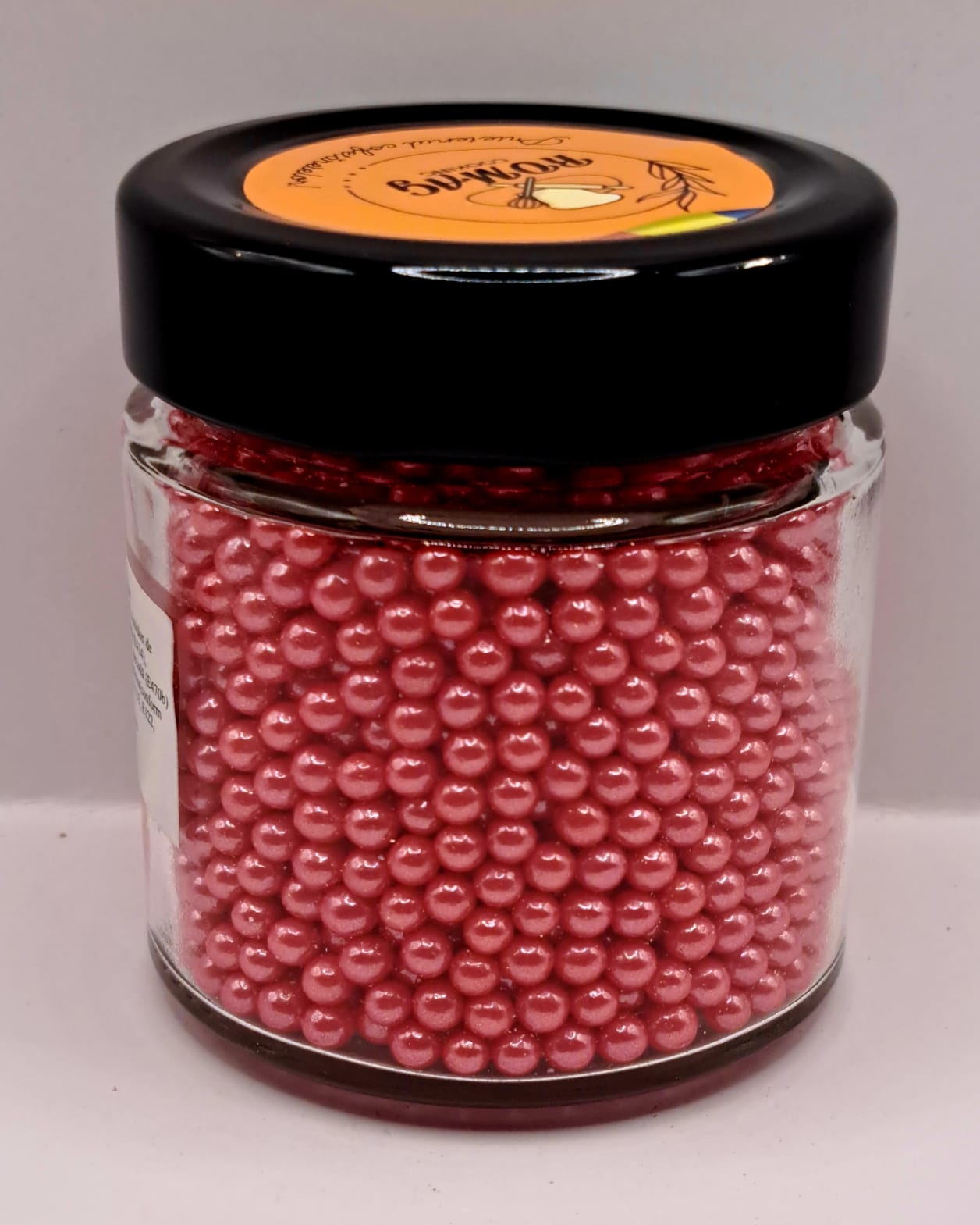 Perle comestibile, Roz fucsia-rosu, 4 mm, 100 gr