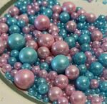 Perle comestibile,Roz-bleu , mix, 50 gr