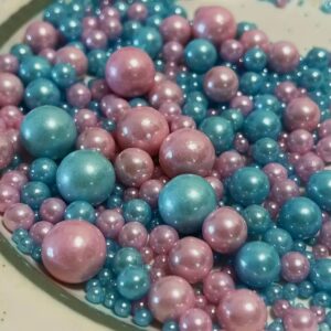 Perle comestibile,Roz-bleu , mix, 50 gr