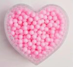 Perle comestibile,Roz deschis, 3 mm, 50 gr