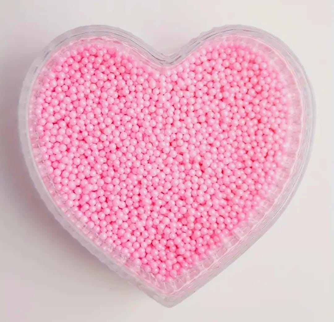 Perle comestibile,Roz deschis, 1 mm, 50 gr