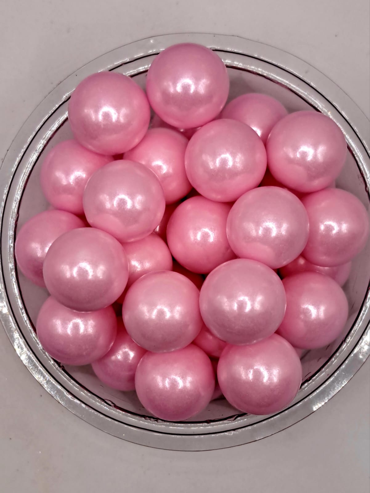 Perle comestibile,Roz deschis, 14 mm, 50 gr