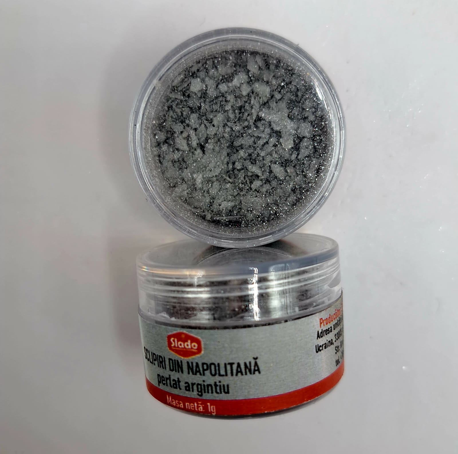 Glitter comestibil vafa ,Argintiu, 1 gr