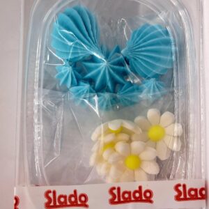 Bezele, albastru flori, 9 buc
