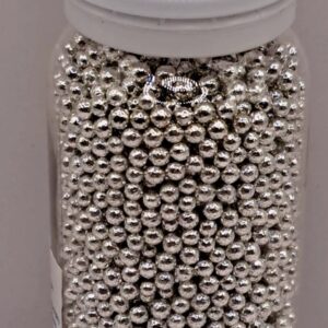 Perle comestibile, Argintiu, 2 mm, 40 gr