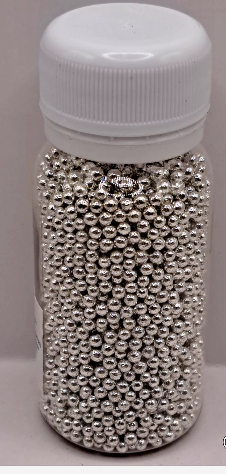 Perle comestibile, Argintiu, 2 mm, 40 gr