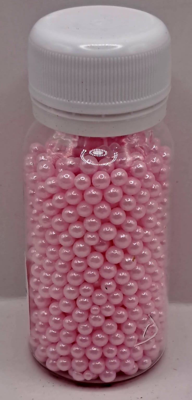 Perle comestibile, Roz deschis, 3 mm, 40 gr