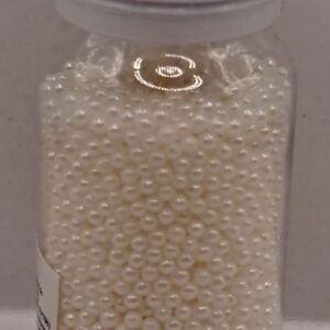 Perle comestibile, Alb , 2 mm, 40 gr
