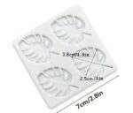 Mulaj din silicon frunze 4 buc, 3,8 cm