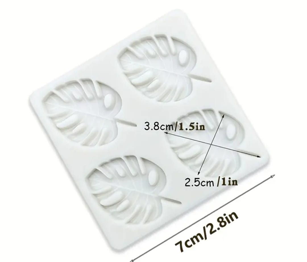 Mulaj din silicon frunze 4 buc, 3,8 cm