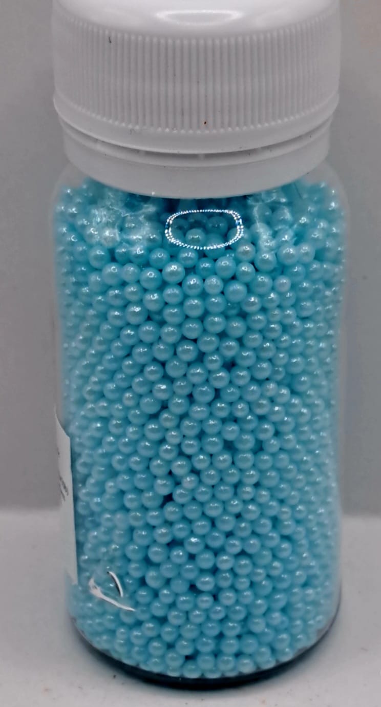 Perle comestibile, Albastru deschis, 2mm, 40 gr