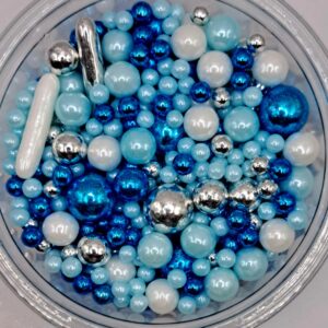 Perle comestibile, Albastru mixt, sidef, 50 gr