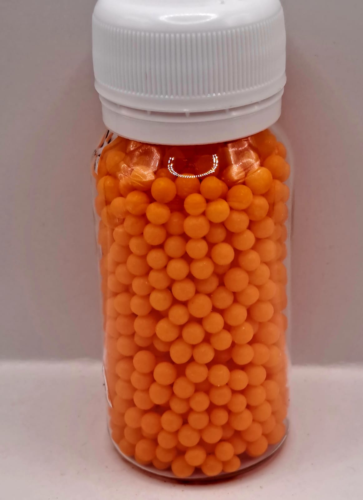 Perle comestibile, portocaliu, 3 mm, 40 gr