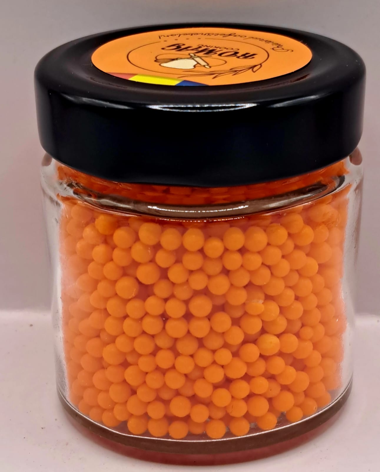 Perle comestibile, Portocaliu 3 mm, 100 gr