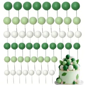 Sfere, necomestibile pentru decor, verde, verde deschis, alb perlat, 60 buc