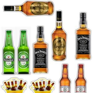 Vafe comestibile, tematica bere ,sticle wischy