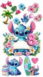 Vafe comestibile, Stitch 8 ani