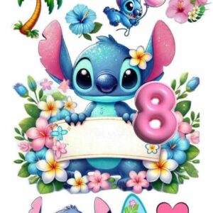 Vafe comestibile, Stitch 8 ani