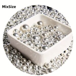 Perle comestibile, Argintiu Mix, 50 gr