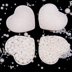 Perle comestibile, Alb, 2 mm, 3 mm ,6mm, 8mm, greutate totala 200 gr
