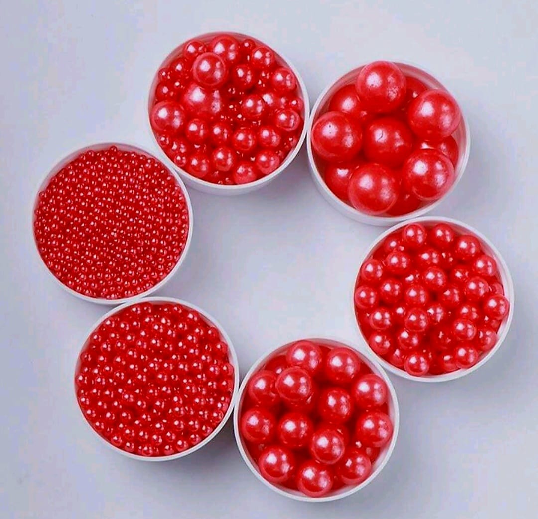 Perle comestibile, Rosu mix, 300 GR(2,3,6,10,14 MM)
