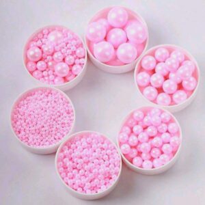 Perle comestibile, roz , 180 gr, 6 recipiente mixt