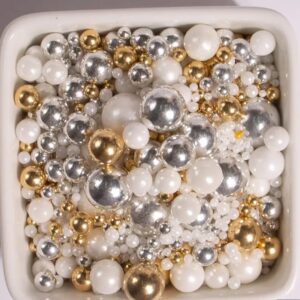 Perle comestibile, Alb-Auriu-Argintiu,90 gr