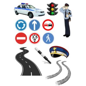 Vafe comestibile, semne de circulatie , politist
