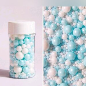 Perle comestibile, Alb-Albastru, 90 gr