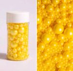 Perle comestibile, Galben, 90 gr mix
