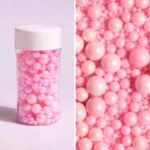 Perle comestibile, roz deschis,  90 gr mix