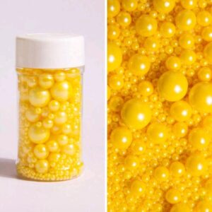 Perle comestibile, Galben, 90 gr mix