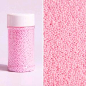 Perle comestibile, roz deschis, 2 mm, 90 gr
