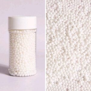 Perle comestibile, alb 2 mm, 85 gr