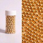 Perle comestibile, Auriu 3 mm, 90 gr